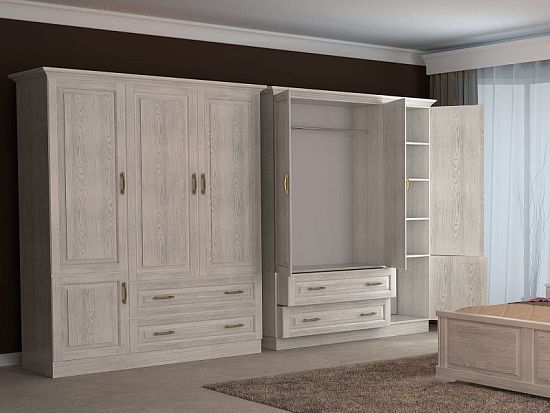 Шкаф №3 (ясень/лдсп), 3 створки 2 (фото)